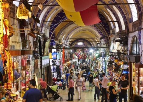  Istanbul’s Grand Bazaar attracts up to half a million visitors a day. Photograph: Andrea Pistolesi/Getty